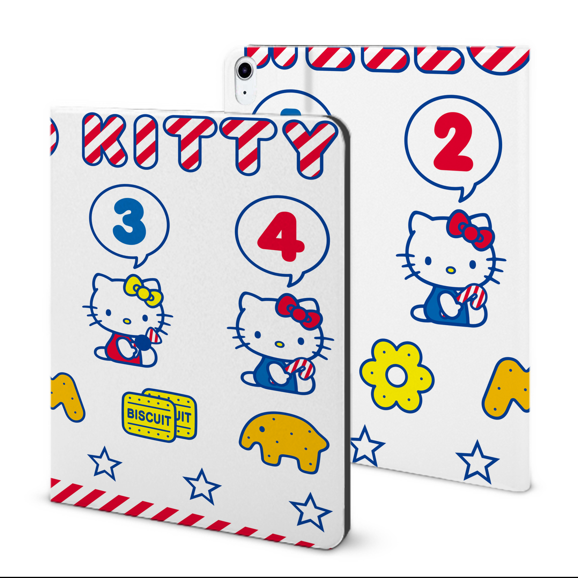 （画像用） Hello Kitty ハローキティ IPad ケース ブック型 PUレザー TPU 耐衝撃 軽量 薄型 ペン収納なし 全面保護 IPad 各モデル対応